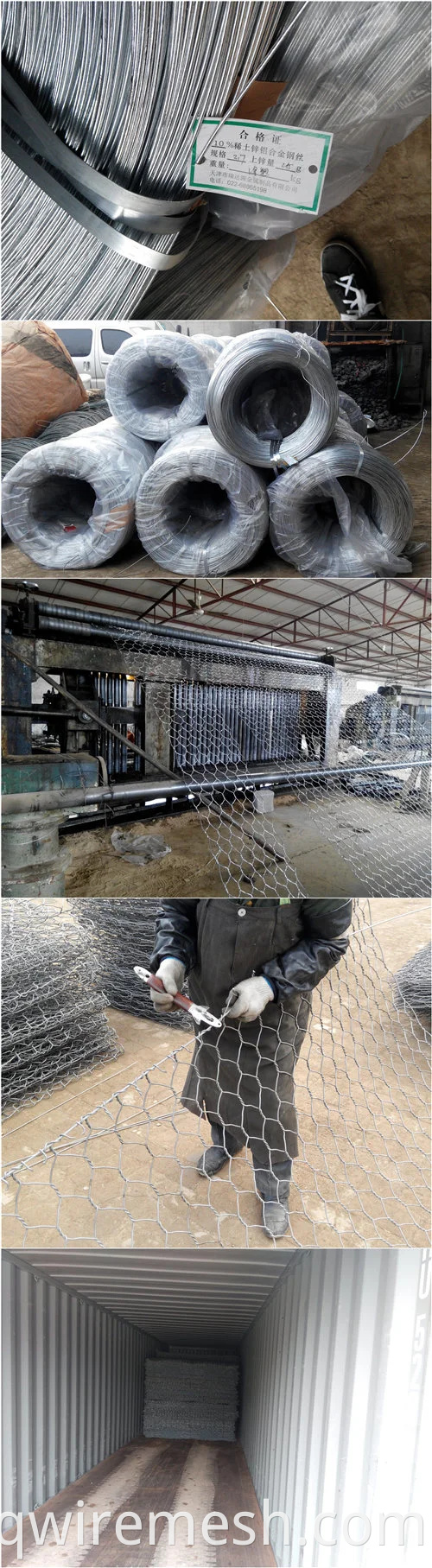 China beste kwaliteit zware gegalvaniseerde PVC gecoate gabionwand